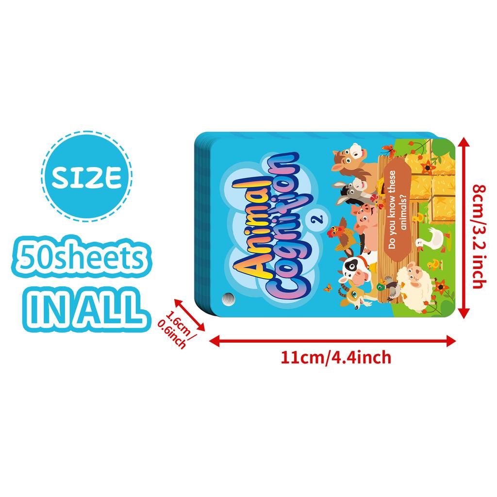 50 Children'S English Enlightenment Animal Cognitive Education Cards Natural Phonics Ebay Early Education Educational Toys