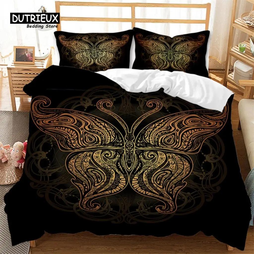 Exotic Ethnic Animals Duvet Cover King For Kid Adult Bohemian Mandala Bedding Set Microfiber Colorful Deer Wolf Head Quilt Cover