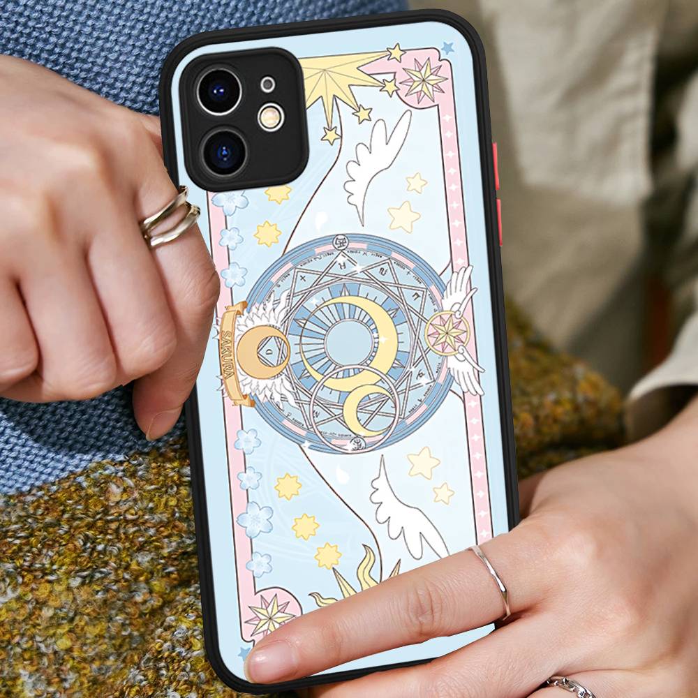

C-Cardcaptor Sakura For iPhone 16 15 14 Plus 13 12 11 Pro Max X XS MAX Translucent Matte Shockproof Cover iphone 16 pro