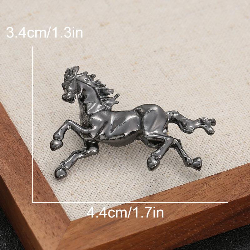 1Pc Cloth Decoration Fresh Horse Brooch Exquisite Metal Brooch Gift Zinc Alloy