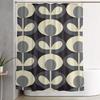 Orla Kiely Floral Shower Curtain Bathroom Polyester Waterproof Bath Curtains With Hooks