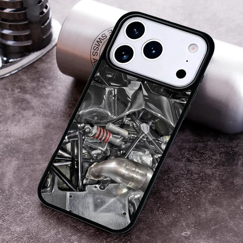 Awesome Car Engine Phone Case For iPhone 17 16 15 14 13 12 11 Pro Max Plus 17Air Soft Silicone Cover