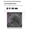 Computer Cooling Fan 120mm CPU Fan 800-1600RPM Double Color Option ARGB Reverse/Forward Case Fan