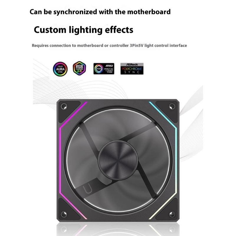 Computer Cooling Fan 120mm CPU Fan 800-1600RPM Double Color Option ARGB Reverse/Forward Case Fan