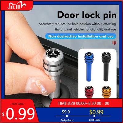 GLC GLB 2/4 pièces Broche de verrouillage de porte en alliage pour voiture Accessoires d'assurance sécurité Pour Benz W211 W124 W176 W177 C180 C200 C260 C300 GLC CLE