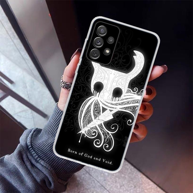 Černé pouzdro Hollow Knight pro Samsung Galaxy A17 A57 A37 A16 A26 A36 A56 A15 A25 A35 A55 A14 A13 A54 A53 A34 A24 A33 A23 Ga