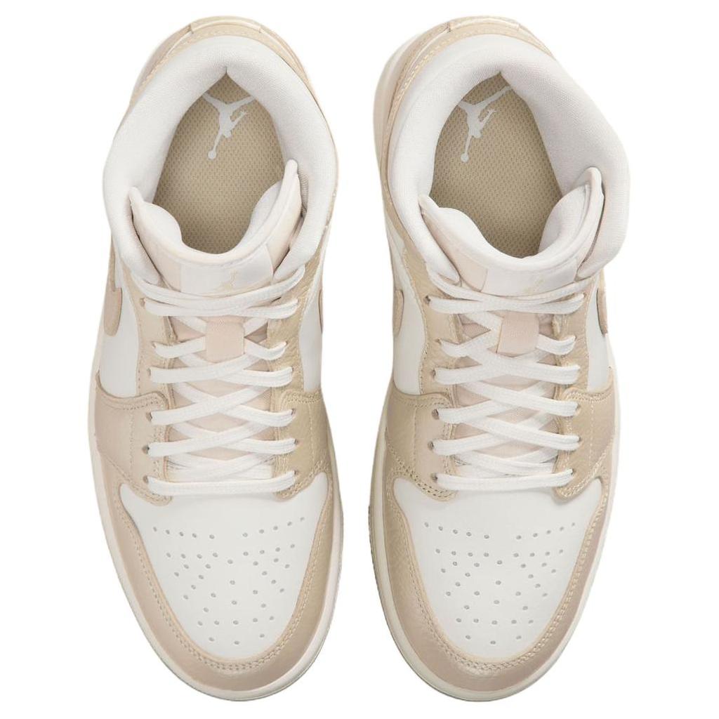 Air Jordan 1 Mid Hoops Złoty Zestaw Damskie Trampki Sail Pale-Ivory Team-Gold HV5159-100