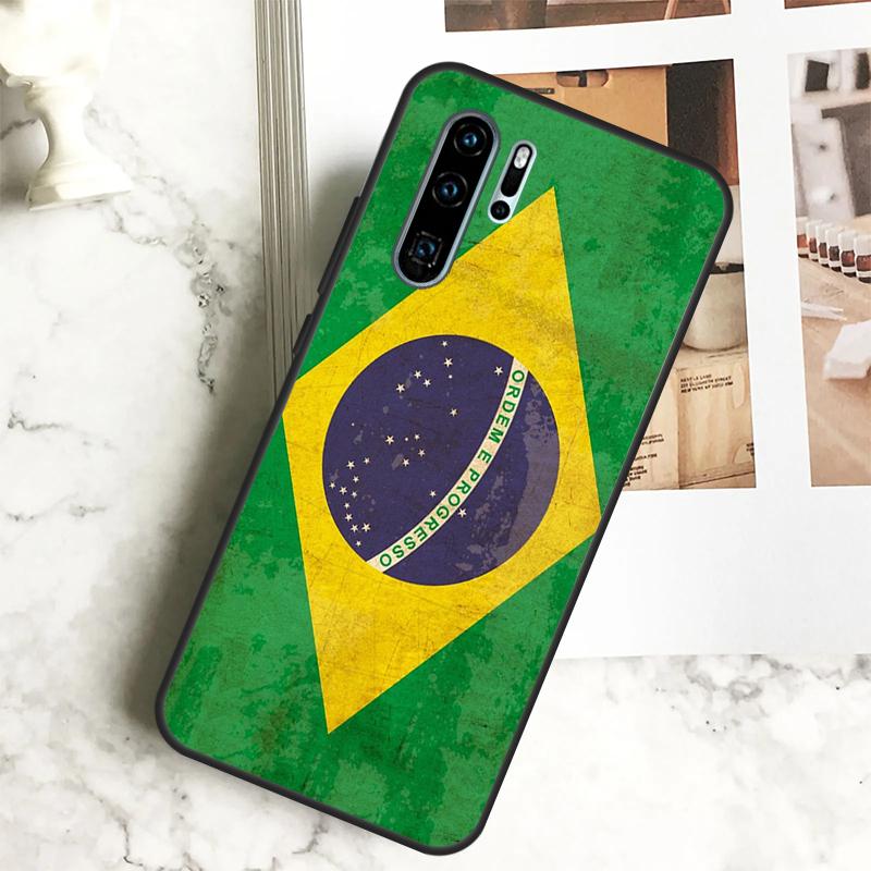 Brazil Brazilian Flag For Huawei Nova Y70 Y72 Y73 Y60 Y90 Y61 Y91 7i 8i 11i 12i 12s 9 10 SE P20 P30 P40 Lite Case