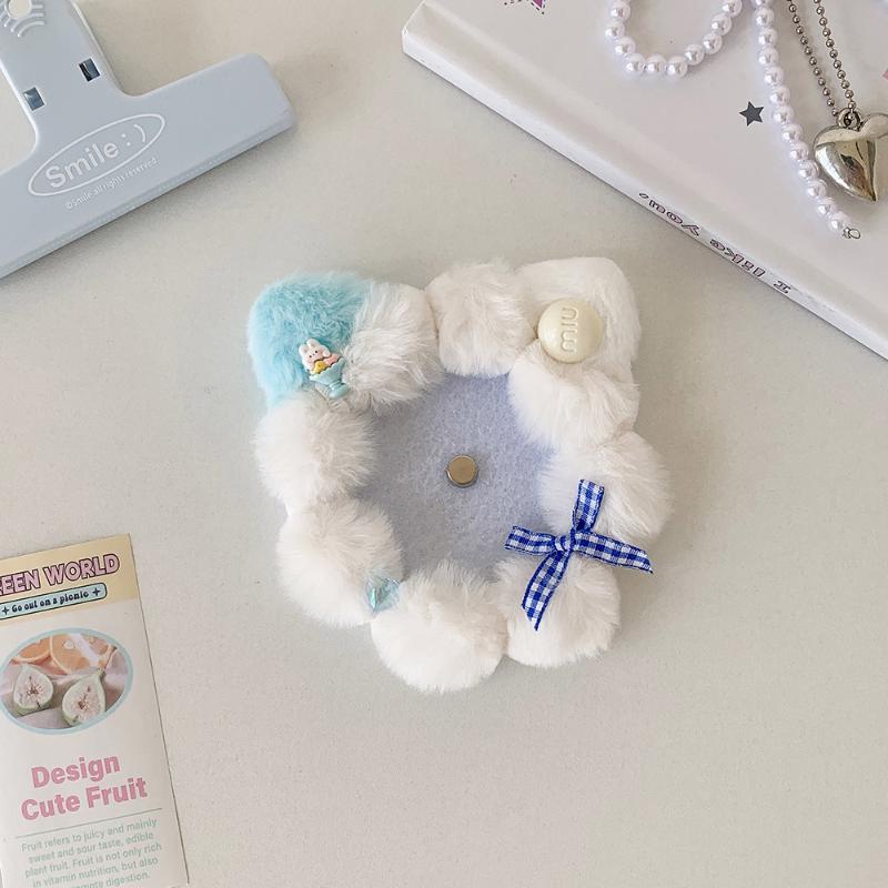 Cute Cartoon Plush Cats Ear Badge Organizers 58Mm Badge Decoration Tray Anime Idol Peripheral Collectors Decoration Accessories