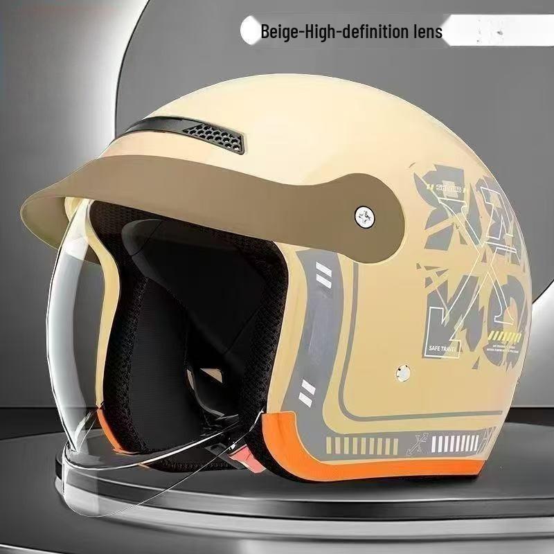 Unisex Electric Vehicle Helmet - All-Season, Full-Face Safety Helmet for Scooters and Motorcycles
