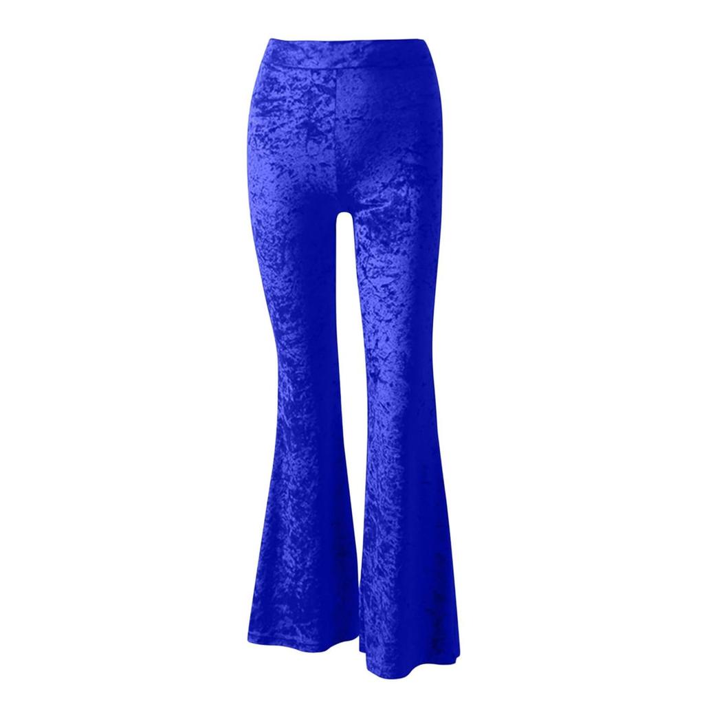 Fashionable Women's Retro Color High,waisted Casual Wide,leg Pants