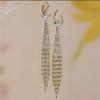 Glamorous Wheat Ear Tassel Earrings Fashion Elegant Stud Earrings Luxurious High-End Jewelry for Women