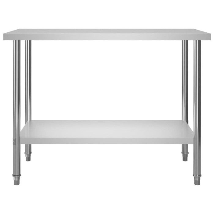 VidaXL Kitchen Work Table 120x60x85 Cm Stainless Steel 51190
