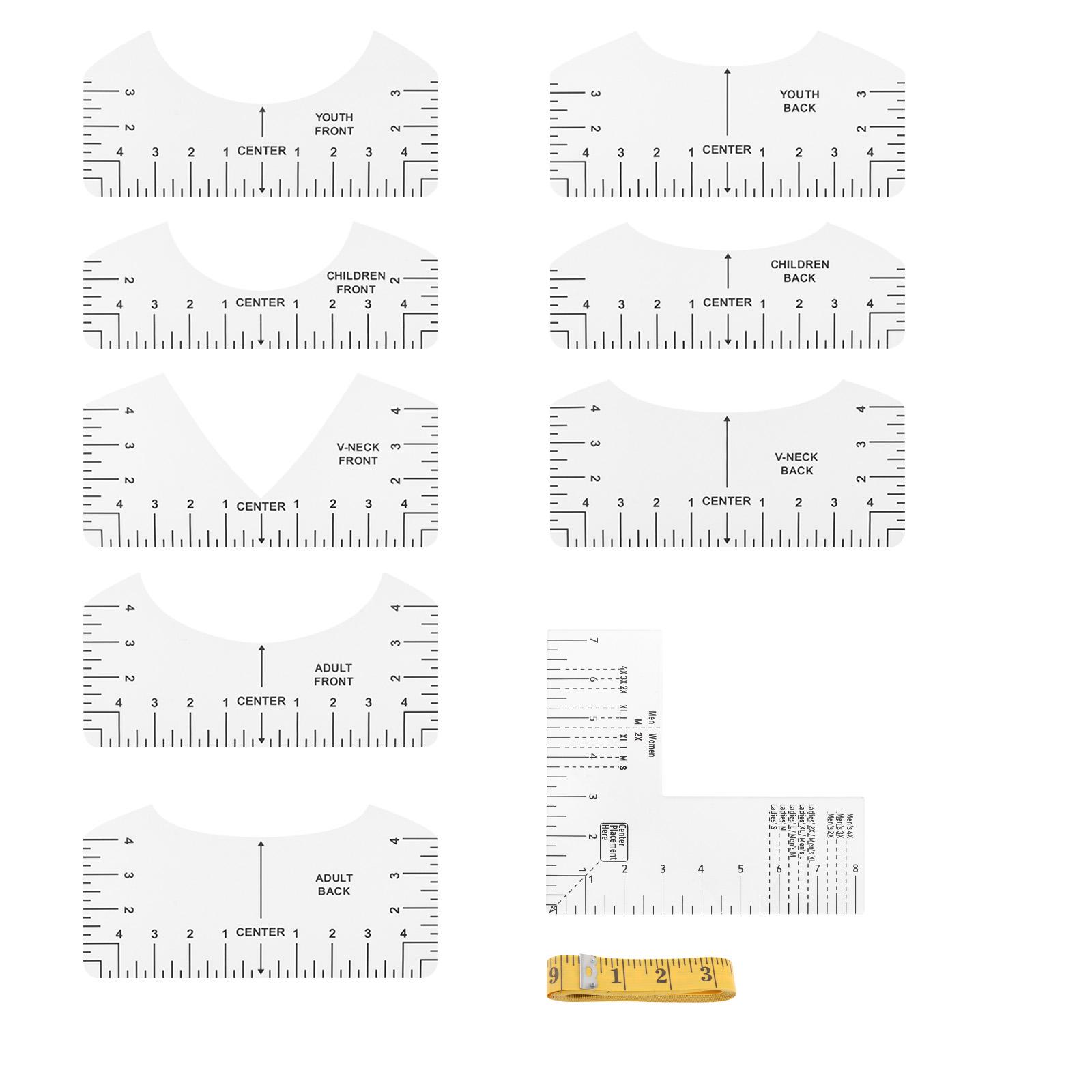 

Набор виниловых линеек для выравнивания 10 шт. Термопресс для нанесения логотипа, ПВХ, акрил, направляющие для размещения, набор инструментов для рукоделия, шитья футболок