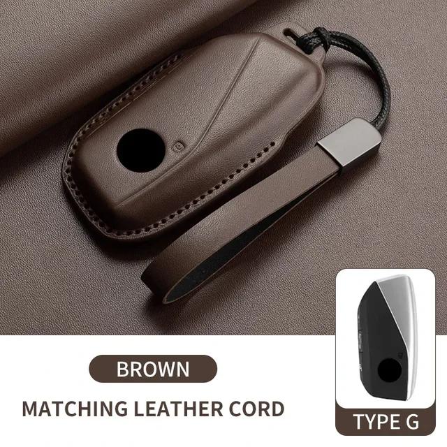 

Leather Car Remote Key Case Cover Shell For BMW 7 Series G70 G09 XM U06 G81 M3 2023 i7 X7 G07 LCI iX I20 X1 U11 Protector Fob