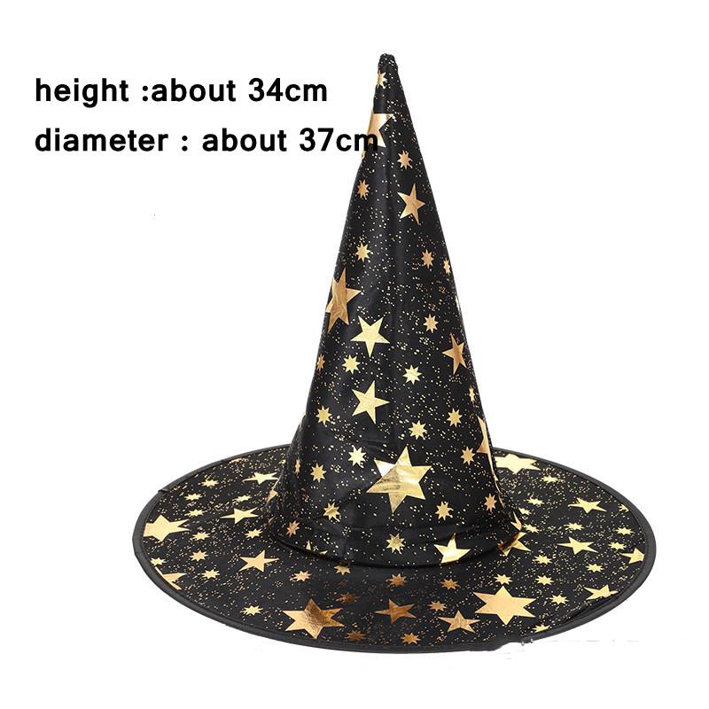 Witch Hat Adult Hats Halloween Witch Cosplay Wizard Hat Kids Halloween Black Witch Hat Girls Princess Party Supply