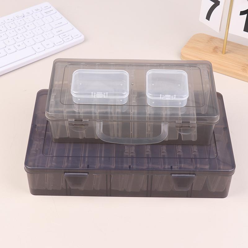 20/26Pcs Transparent Plastic Craft Storage Box Portable Multifunctional Storage Box For Jewelry Beads Diy Art Supplies