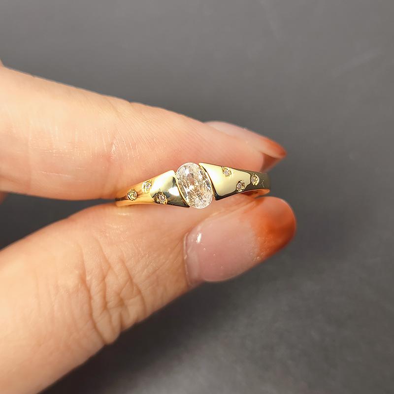 

Средневековое матовое овальное циркониевое кольцо женское, с чувством дизайна и индивидуальностью, украшение, цыганское кольцо adjustable opening