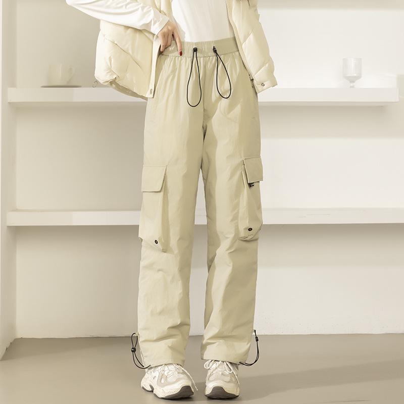 Damen High-End Winter Gänsedaunen Cargo Hose - Winddichte Ski-Oberbekleidung 2025