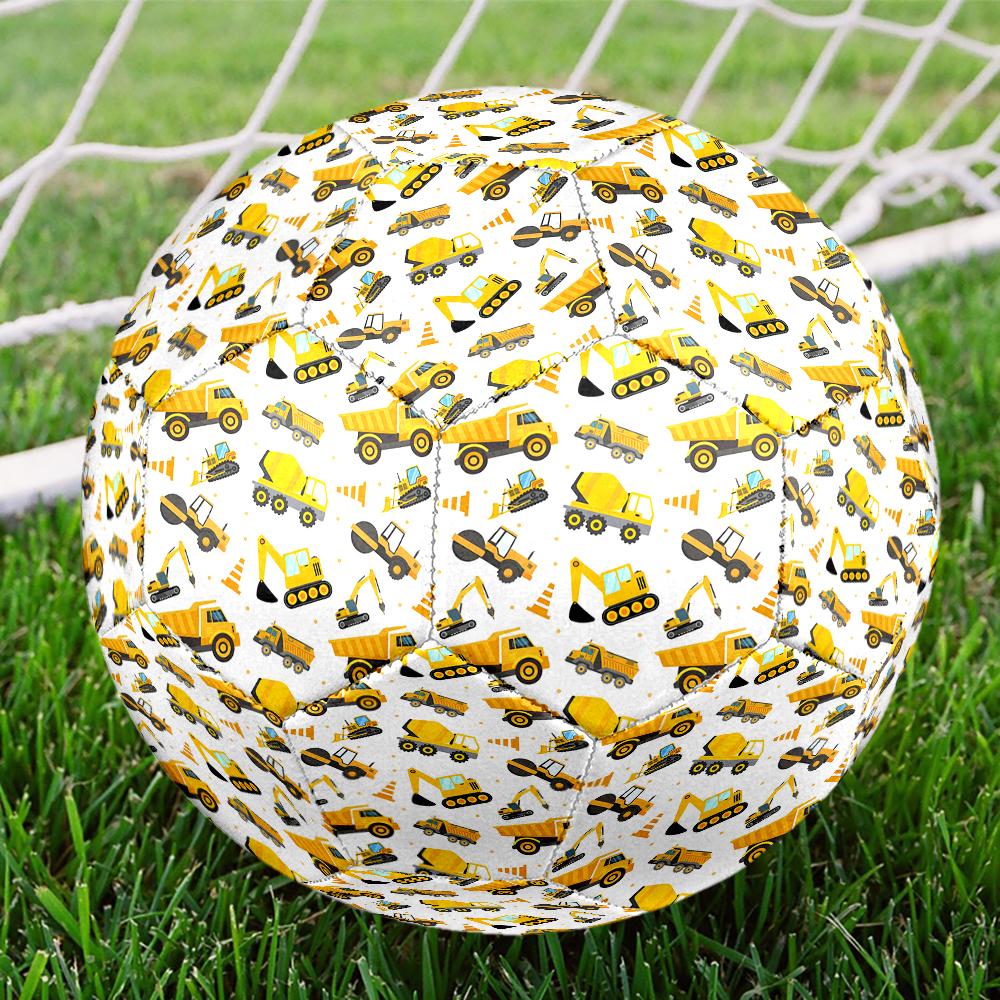 Excavator Theme Size 5 Soccer Ball, Suitable for Both Indoor and Outdoor Matches, a Gift Suitable for Everyone.