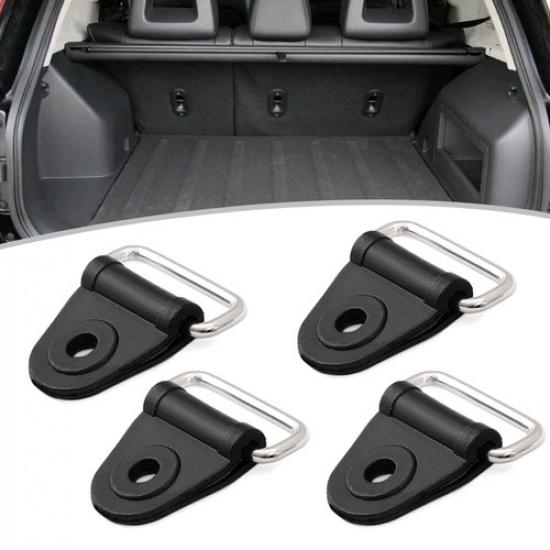4x Car Trunk Boot Floor Cargo Net Tie Down Hook Ring Loop Hanging Holder Fixings