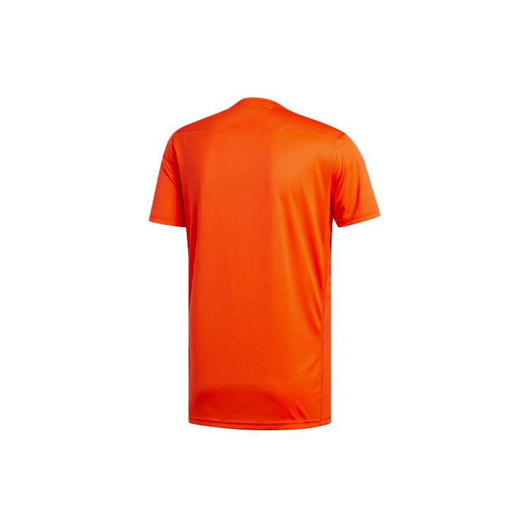 adidas T Shirts Men's Orange Crew Neck Moderate Straight Fit DZ9002