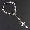 Christening Pearl Bracelet with for Cross for Communion Religious Baptism Jewelr
