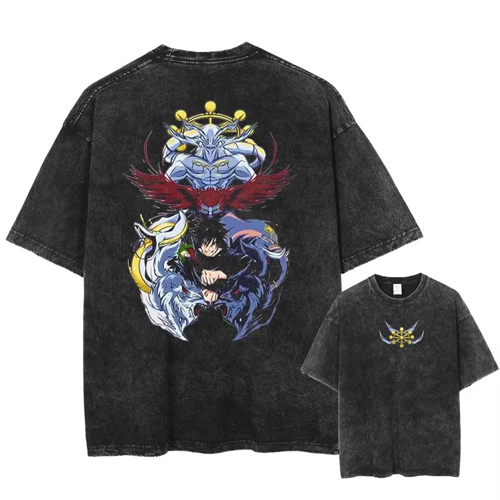 2026 Anime Jujutsu Kaisen Lover Manga T-shirt Zenin Maki Graphic Print T Shirt Men Women Clothes Short Sleeve Tees Washed Oversized Cotton Tshirt