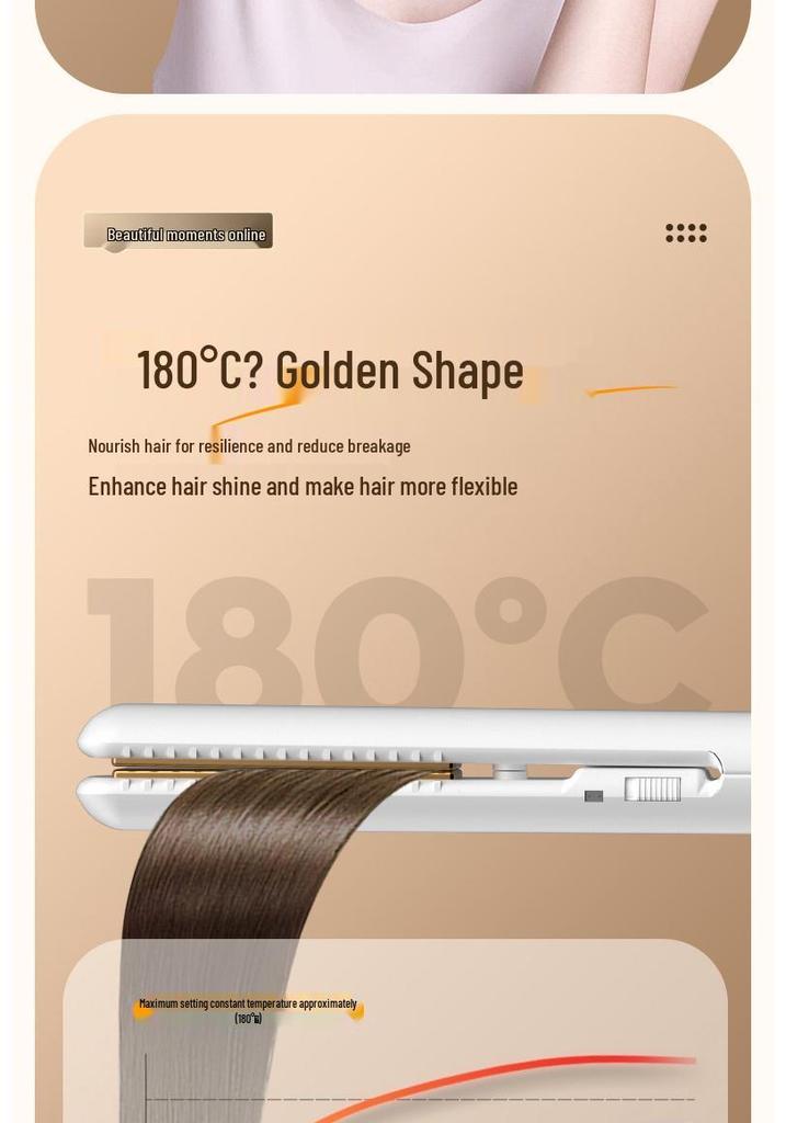 Compact Dual-Use USB Curling and Straightening Iron for Dorms and Travel