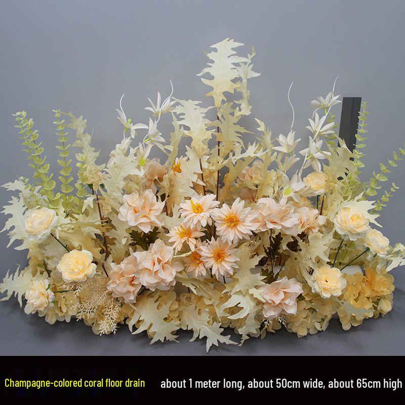 Artificial Wedding Aisle Flower Row: Table & Stage Decoration Simulation Flowers