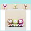 Adorable Plush Kawaii Cat Keychain Soft Toy For Cute Bag Accessories In Brown Pink Green
