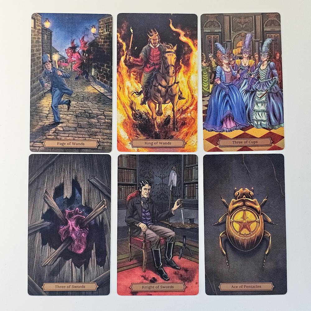 12*7cm Edgar Allan Poe Tarot Deck 78 Stunning Illustrations Based On Poe's Tales Printed On 350GSM Double-embossed Cardstock