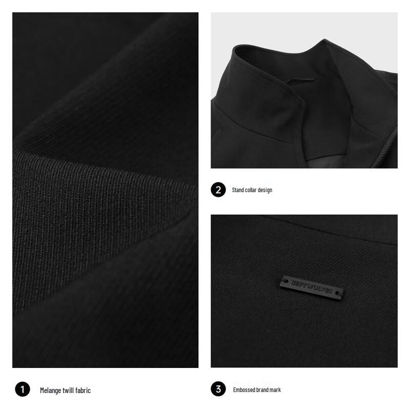 SEPTWOLVES Men's Stand-Collar Insulated Twill Jacket