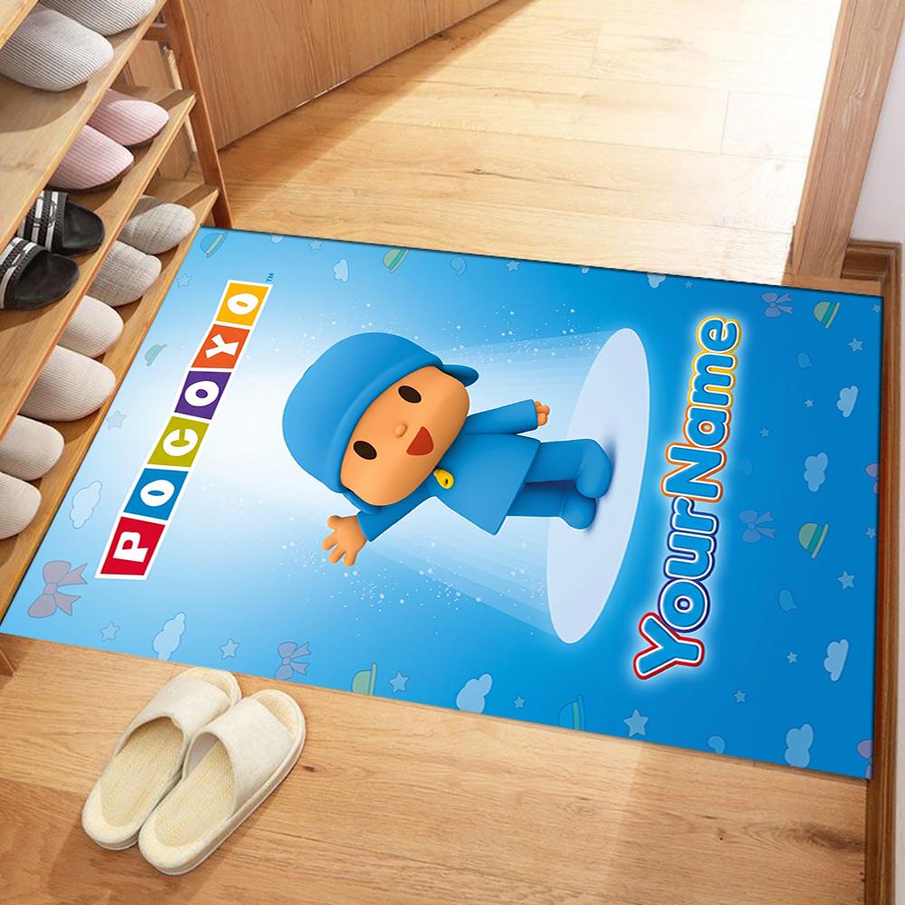Pocoyo Customize Your Name Area Rug Design for Foyer Bedrooms Outdoor Decorate Room Antislip Carpet Office Home Decor