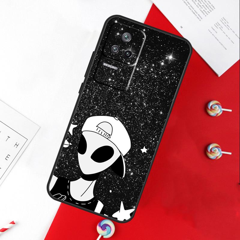 Aesthetics Cute Cartoon Alien Cover For Xiaomi 13T 11T 12T 14T Pro 13 14 15 Ultra POCO X7 Pro X3 X5 X6 F5 F6 M6 Pro Case
