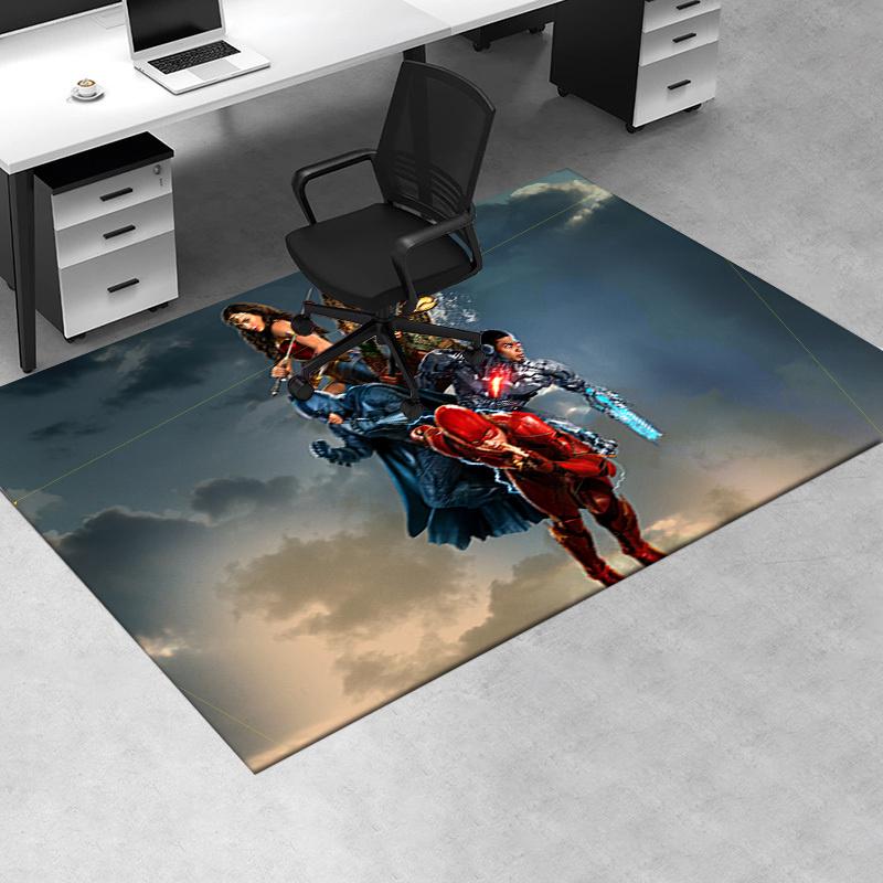 

Justice League Movie Poster Art Print Office Mat Home Decor Office Desk Chair Rugs Chair Carpet for office Chair Mat Gift For Halloween & Ch 60cm by 90cm