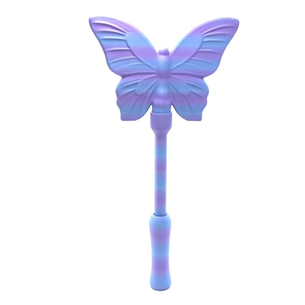 Odnímatelný 3D tištěný kouzelný hůlka Tap to Pay Přenosný držák na kouzelnou hůlku ve tvaru motýla Dárek pro dívky