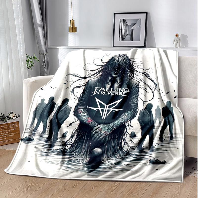 Reverse Flannel Blanket Soft Warm All-Season Throw, Design for Camping, Car Travel, Hiking Sofa, Bed, Office Perfect Gift for Parties