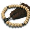 Men's Kyoto Buddhist Prayer Beads, 27 Mandarin Orange Beads, Tiger's Eye Stone, Silk Tassel, Suitable for All Sects, Ideal for Informal Funerals,