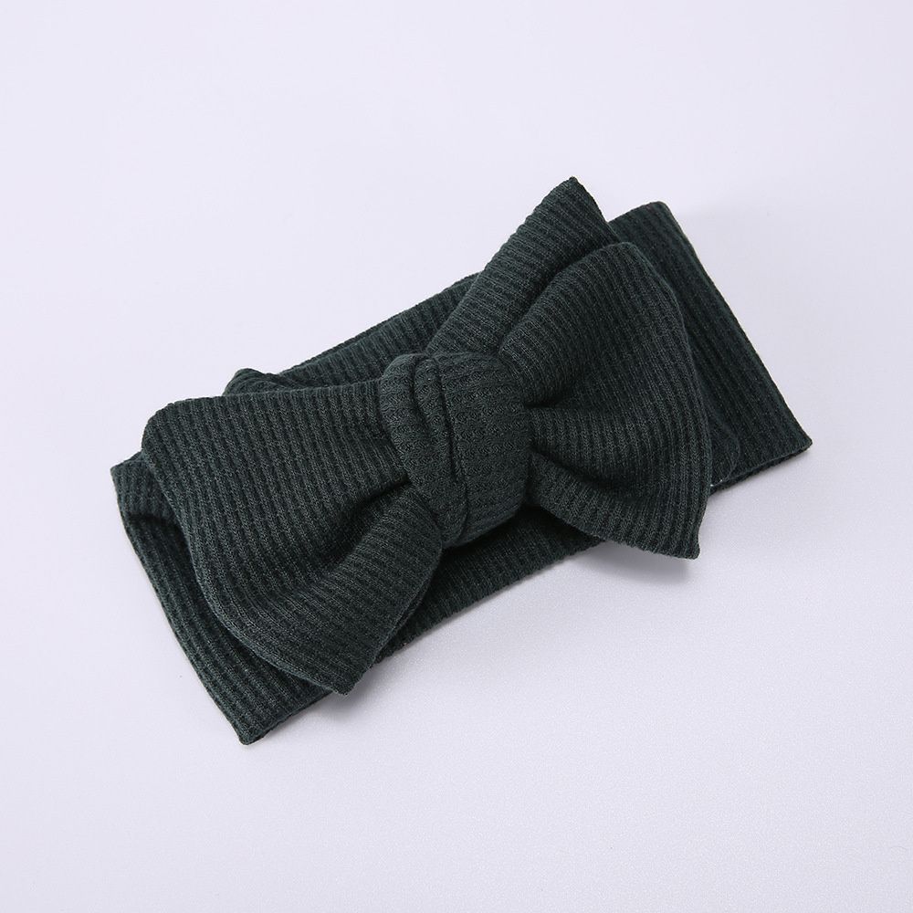 Vlasové doplňky Elastická vaflová tkanina Pokrývka hlavy pro dívky Big Bow Čelenka Baby Čelenka Bowknot Turban