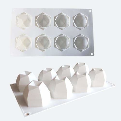 Silicone French Mousse Cake Mold, 3D Bakeware DIY Mold, 8-Cavity Multi-Purpose Magic Ball