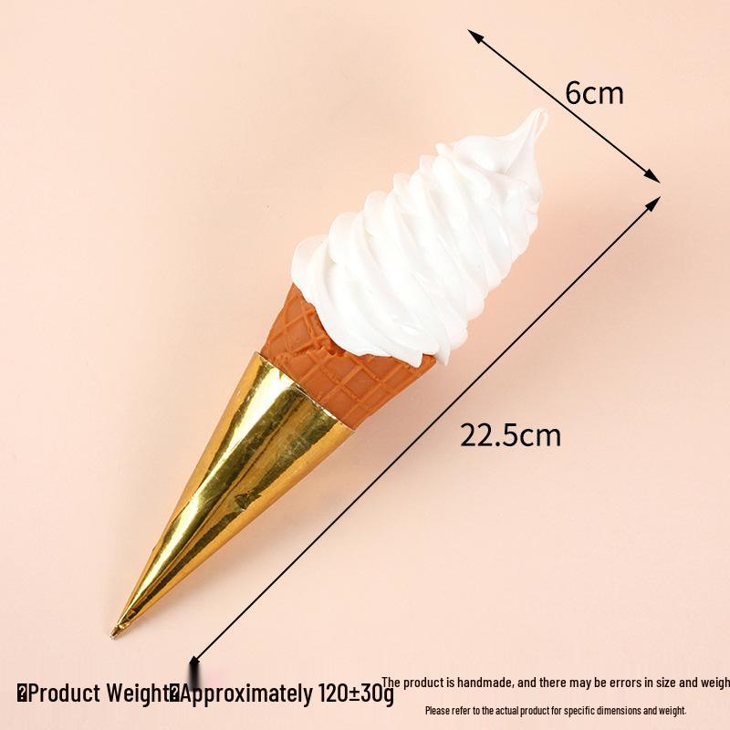 Simulation Torch Ice Cream Cone Model - Fake Dessert Display Prop for Ice Cream Shops