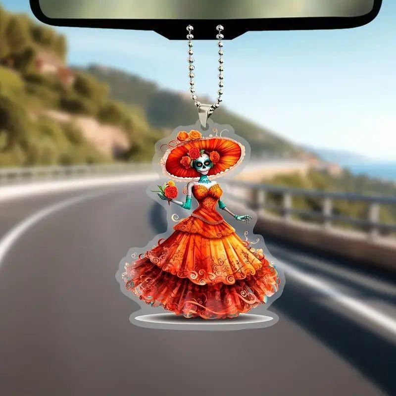 Stunning Car Acrylic Hanging Ornament For Halloween Festive Decor With Style Cartoon