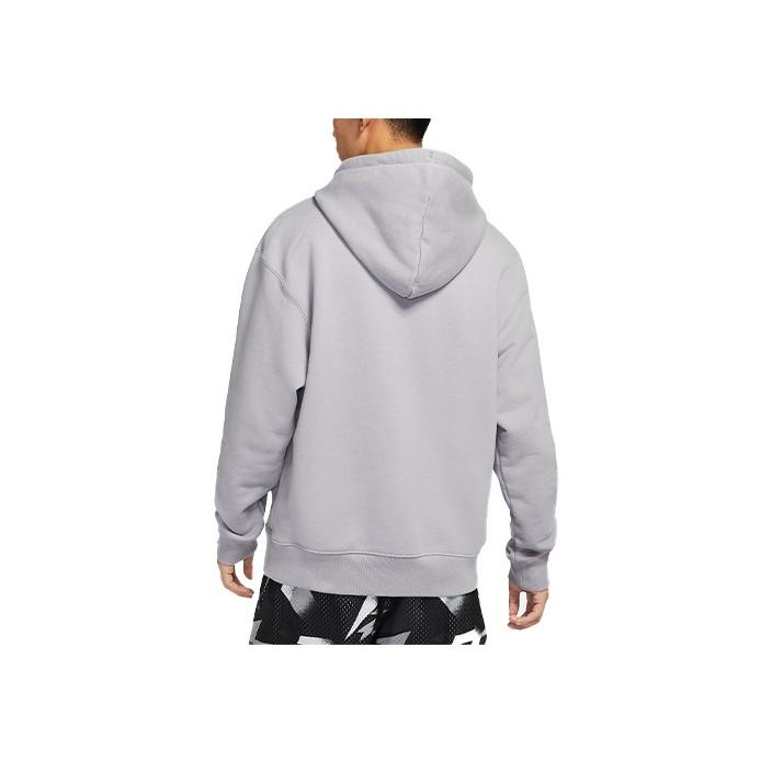 Jordan Solid Long Sleeve Hoodie Men Tops Light-Grey White DO6095-054