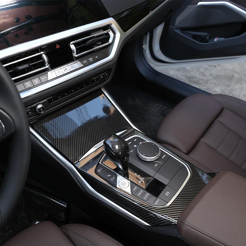 ABS Carbon Fiber Interior Kit Dashboard Console Gear Shift Panel Decoration Cover Trim Stickers For BMW 3 Series G20 -