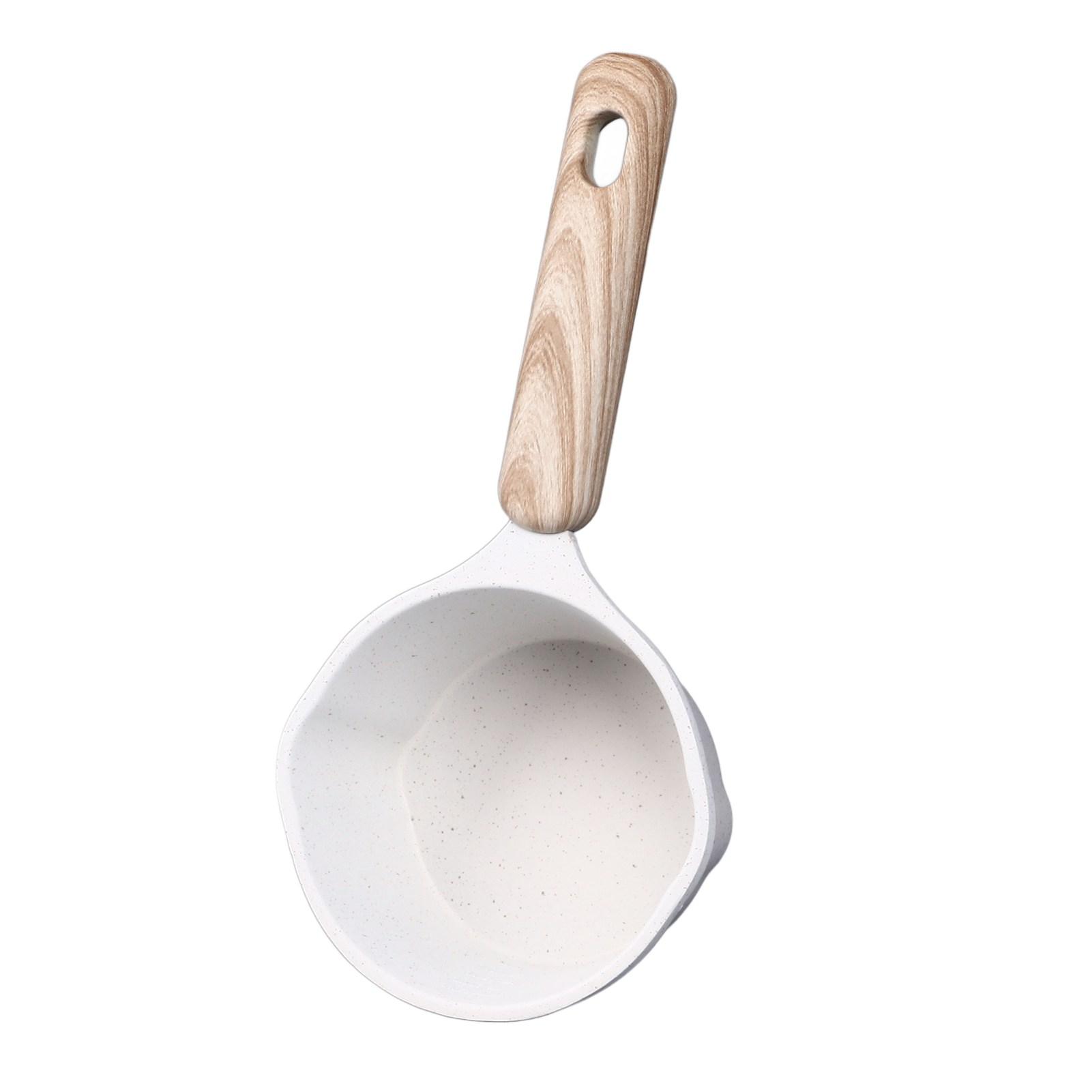 

Kitchen Sauce Pan Prevents Stick Deepening Height Stone Sauce Pot with Pour Spouts for Pouring Oil Milk Heating Frying