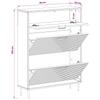 Shoe Cabinet HAARLEM 78 x 24 x 103 cm Engineered Wood White
