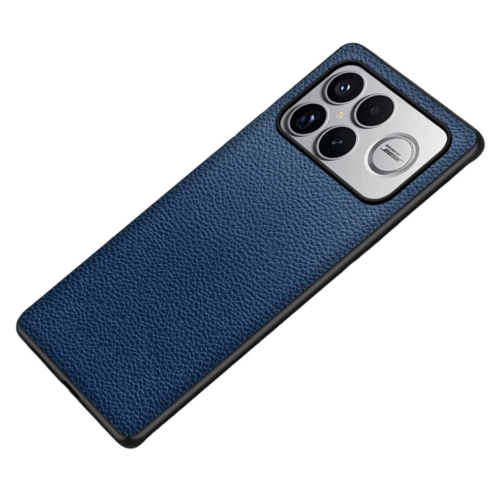 Phone Case For Xiaomi Poco F8 Pro / Redmi K90 5G Litchi Texture PU Leather Coated PC + TPU Protective Phone Back Cover