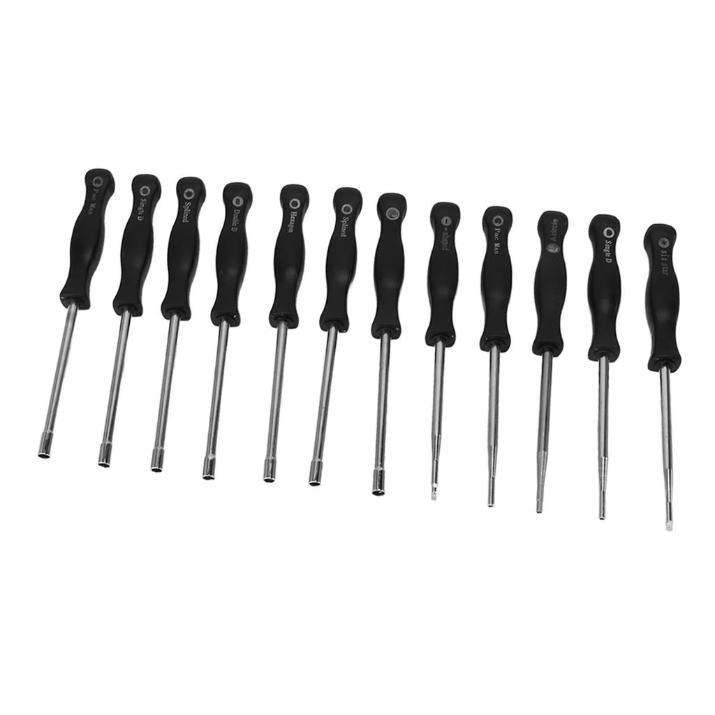 Vergaser Einstellset mit 12 Schraubendrehern 1 Drahtbürste Komfortgriff Vergaser Reparatur