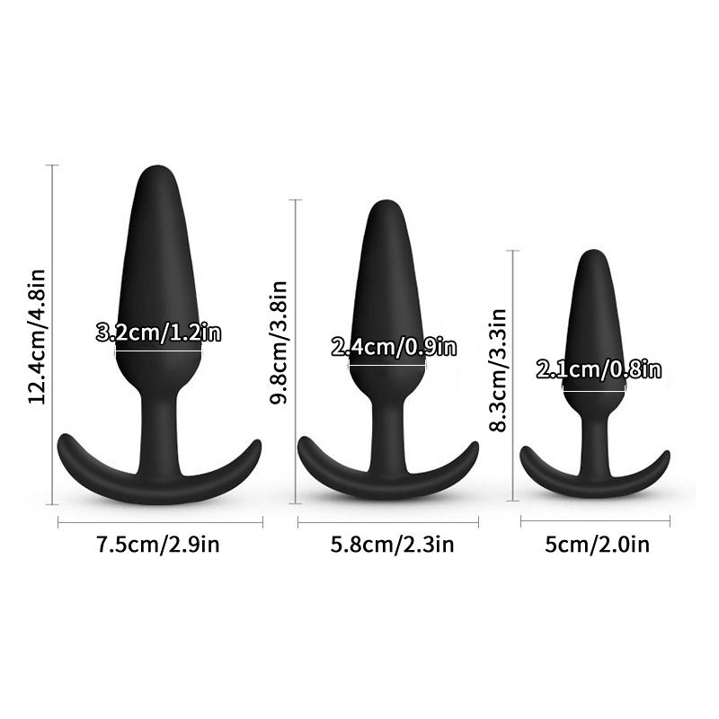 1/3Pcs Anal Plug Soft Silicone Butt Plug Bullet Vibrator Stimulator Adult Sex Toys For Men/Women Anal Prostate Massager For Gay
